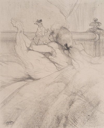 In Bed by Henri de Toulouse Lautrec